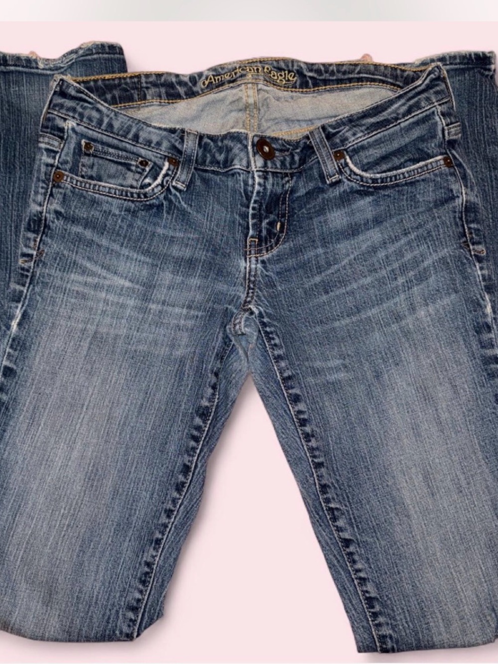 Y2K American Eagle Outfitters Women's Blue Denim Jeans